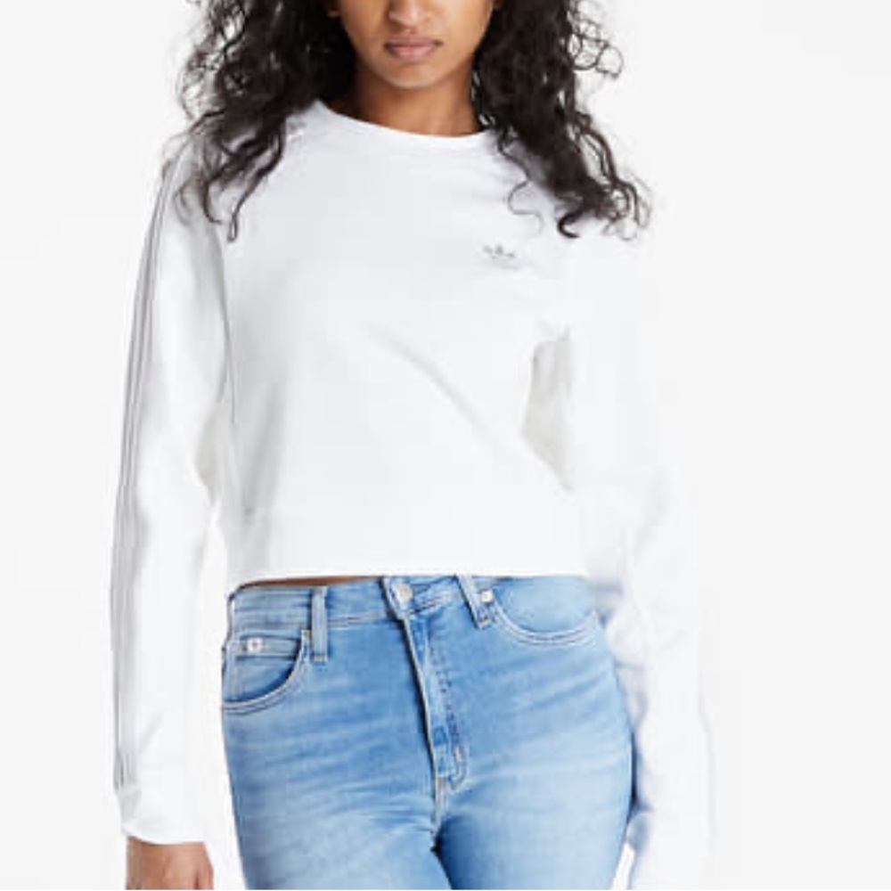 NWT Adidas Originals Adicolor High Shine Crew Sweatshirt XL White
